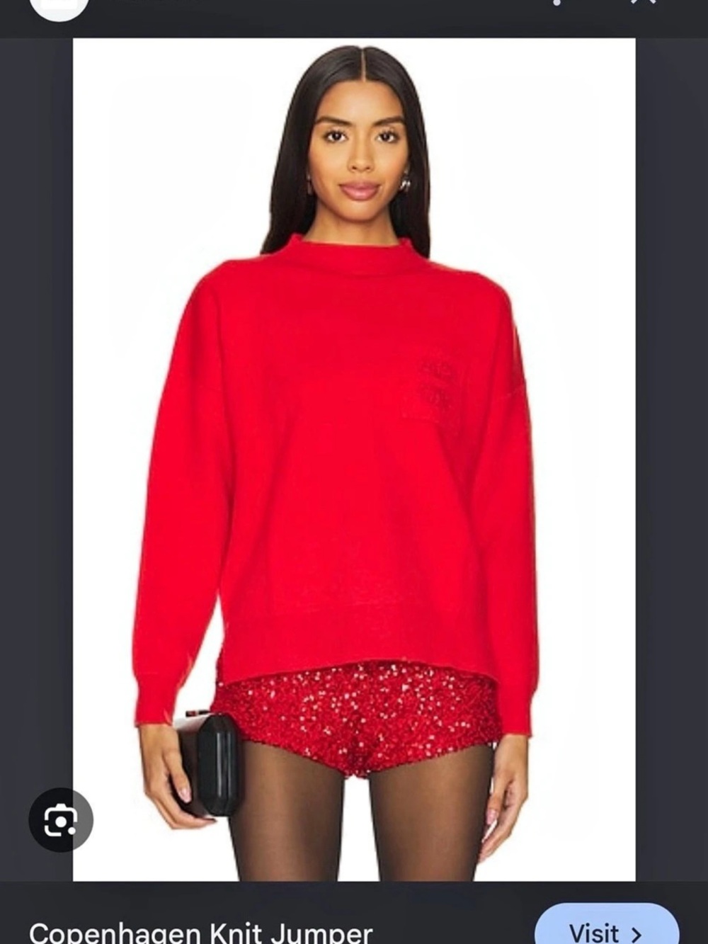 Never Fully Dressed Copenhagen Knit Jumper Red Knit Jumper